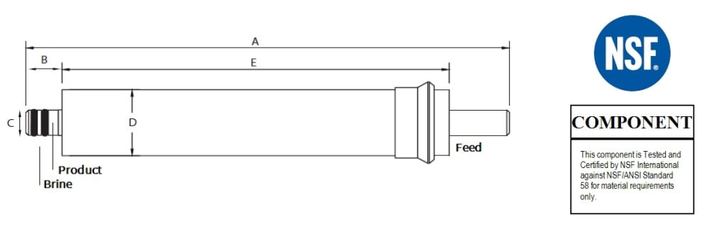 filmtec tw30 1812 100hr element