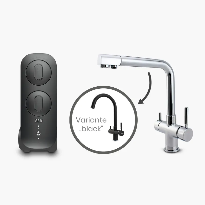 Bundle Osmostar4 Wege Wasserhahn silver