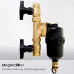 GEWAPUR Magnetfilter für Heizungsanlagen mit montierten Kugelhähnen