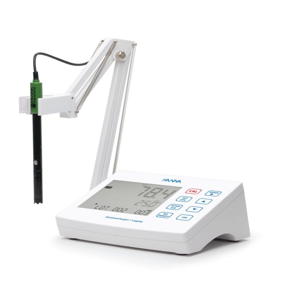 Hanna HI2641-02 Sauerstoffmessgerät mit Datenaufzeichnung und HI764080 Elektrode