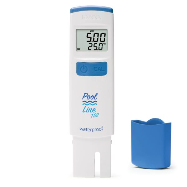 Hanna HI983024 Pool Line TDS-Tester mit Schutzkappe für Salzwasser-Pools